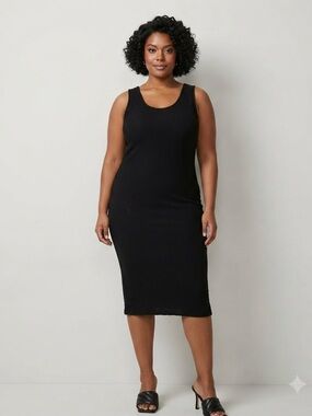 Bold Elements Womens Plus Sleeveless Bodycon Dress